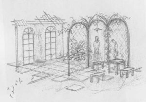 طرح صحنه روزنه آبی از آربی آوانسیان (پرده سوم)