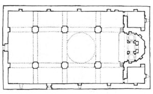تصویر 3: پلان کلیسای سورپ سرکیس خوی (فرم بازیلیک)