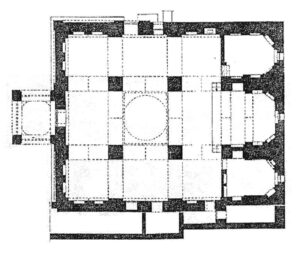 تصویر 4: پلان کلیسای هوانس جلفا (تبعیت از فرم بازیلیک)