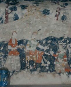 از نقاشی های دیواری اتاق مرکزی یا حوضخانه