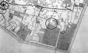 شکل 3: محله دروازه قزوین،محله ارامنه در جانب چپ دروازه قزوین