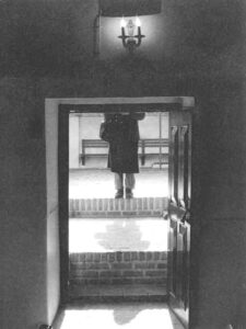 تصویر 1: ورودی شبستان کلیسای تادئوس و بارتوقیمئوس مقدس،به اختلاف سطح شبستان از حیاط مرکزی توجه شود.