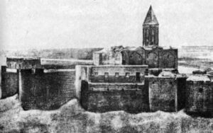 دیر معروف به سرخ در منطقه آستاباد در سال 1890 میلادی