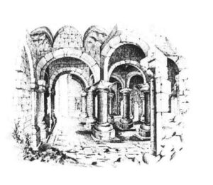 طرحی از نمای داخلی مسجد منوچهر