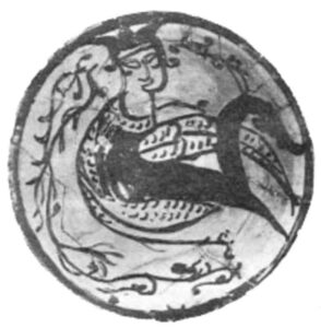 ظرف سفالی نقاشی شده