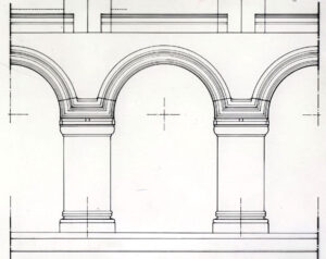 طاق های قوسی شکل ستون های معبد آناهیتا