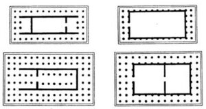 نمونه هایی از پلان های معابد یونانی