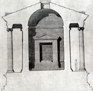 قطع شرقی - غربی معبد