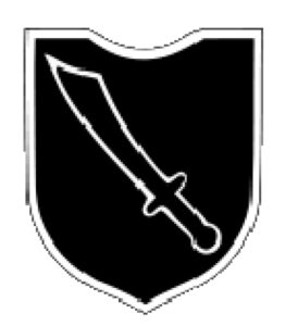 علامت مخصوص گردان سیزده اس اس،شامل طراحی از خنجر مورد استفاده پلیس ترکیه