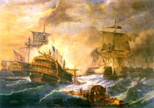 نبرد دریایی،اثر هوانس اومد بهزاد
