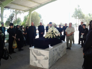 مراسم خاک سپاری ژانت لازاریان در آرامستان ارمنیان تهران