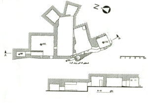 پلان و برش گوردخمه بی بی کند