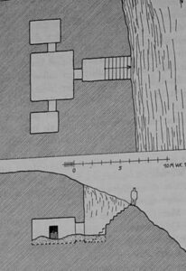 پلان و مقاطع مختلف مقبره شماره ۱ ورهرام