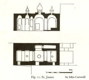 پلان کلیسای سورپ هاکوپ و تالار ساده و کشیده یک بخشی ان