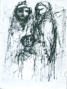 زنان ارمنی،سیاه قلم،30*25 سانتی متر،1985م