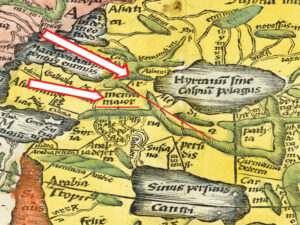 نقشه جهان بطلیموس،قرن دوم میلادی.نقشه هر دو ارمنستان کبیر و صغیر را نسان می دهد.