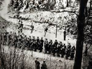 صحنه تیرباران مانوشیان و اعضای گروهش