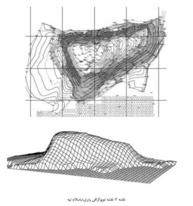 نقشه 2:نقشه توپوگرافی و سه بعدی اسلام تپه