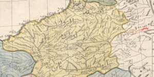 شکل 26: موقعیت شهر بجنی (بشنی) در جدید اطلس،چاپ استانبول 1803م