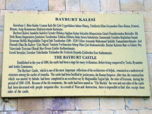 تابلوی راهنمای قلعه بابرد