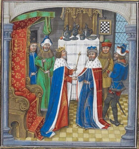 مینیاتور ملاقات ریچارد دوم پادشاه انگلیس با لئون پنجم