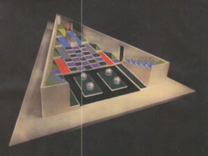 ماکت طرح باغ ویلا نوئل روبر مَلِه استیونس در محله هایق در جنوب فرانسه 1928م.طراحی شده توسط گابرئیل گِورِکیان