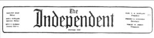 هفته نامۀ ایندیپندنت،[9] تأسیس: 1848م، نیویورک، 27 سپتامبر 1915 ـ 28 فوریۀ 1920م (11 صفحه)
