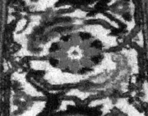 ماهی درهم در فرش ارمنی باف منبع:هواساپیان،همان،ص130