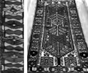 گل نیلوفر منبع:سلطانی نژاد،فرهمند بروجنی،ژوله،«تجلی نمادها در قالی ارمنی باف ایران»،نگره،همان