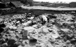 محوطۀ گورستان واقع در شرق تالار ستون دار