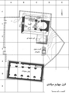 بناهای محوطۀ آرامگاه آغزک در قرن چهارم میلادی