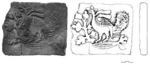 سنگ منقوش به تصویر طاووس