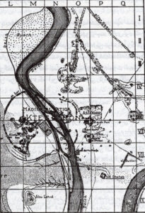 نقشه ای از حدود شهر تیسفون، سلوکیه و اطراف آن ، منبع: کریستین سن، همان