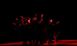 صحنه هایی از تئاتر اجرا شده در مراسم