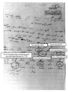 سند 3: تلگراف بهاالدین شکیر با استفاده از اعداد رمزی، 4 ژوئن 1915م