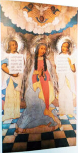 نقاشی حضرت مریم به همراه دو فرشته