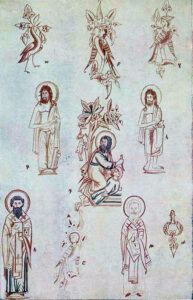 نقاشیهای بر گرفته از حاشیۀ کتابهای دستنویس از 1356 ـ 1360م(88)