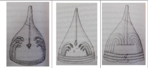 تصویر10: طرح کلاه‌خود های اورارتویی با نقش‌مایه های نمادین