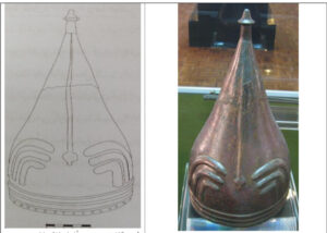 تصویر6: تصویر و طرح کلاه‌خودهای اورارتویی، موزۀ آذربایجان